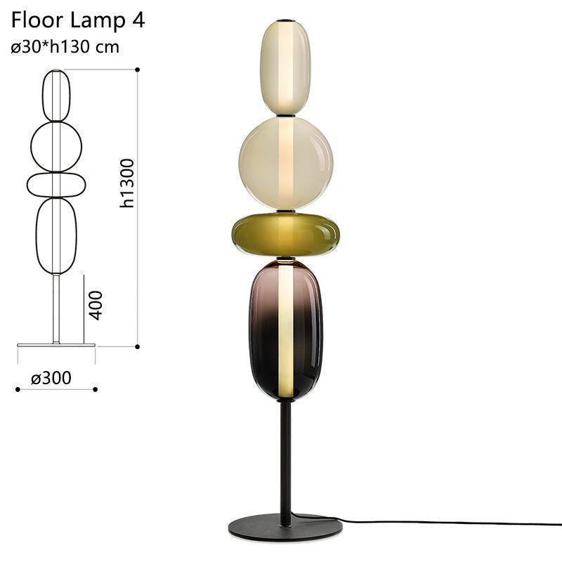 Decoratieve Staande Lamp met Glazen Bol Design in Moderne Stijl
