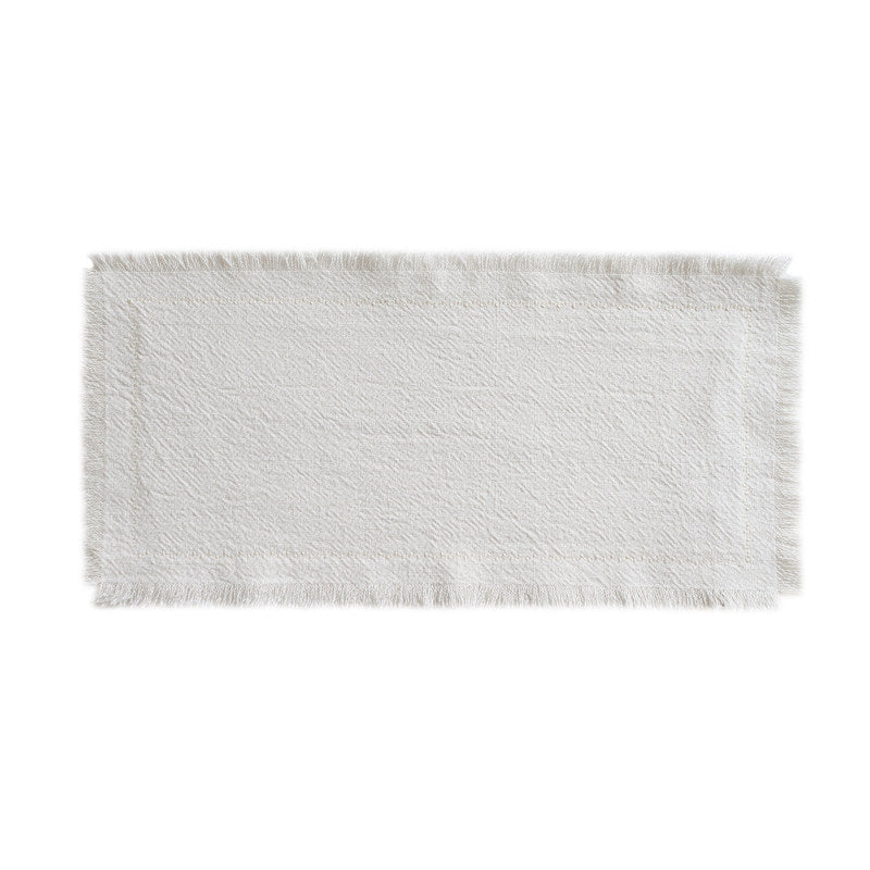 Embroidered Double-Layer Linen-Cotton Coaster and Tea Table Runner