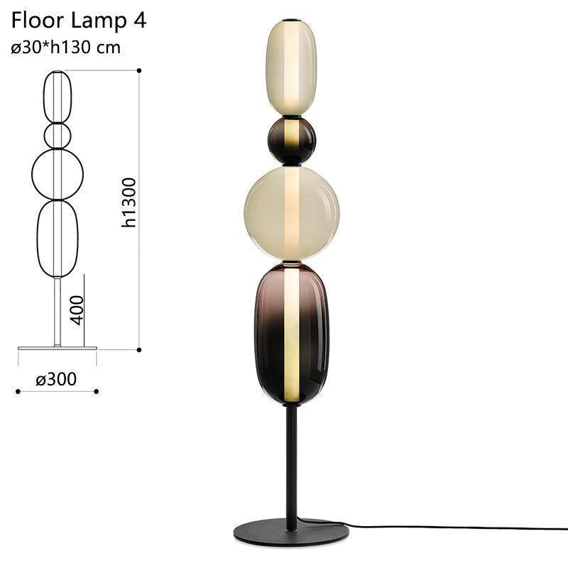 Decoratieve Staande Lamp met Glazen Bol Design in Moderne Stijl