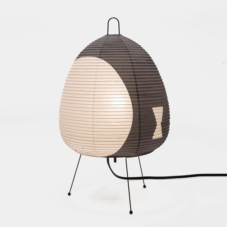 Wabi-Sabi Rice Paper Table Lamp – Japanese-Inspired Designer Lamp with Soft Light