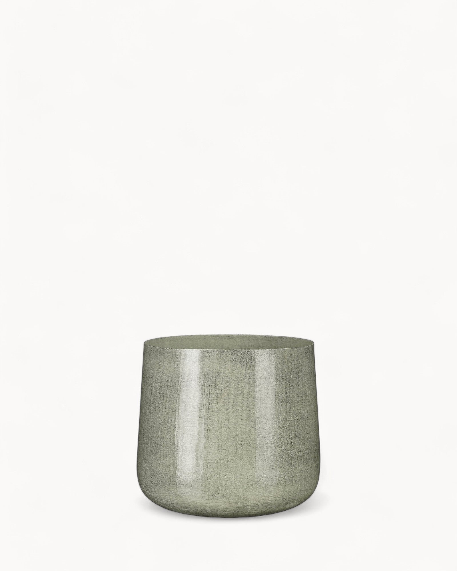 Mica Decorations – Benson Planter – Metal Light Grey Ø26 cm H24 cm