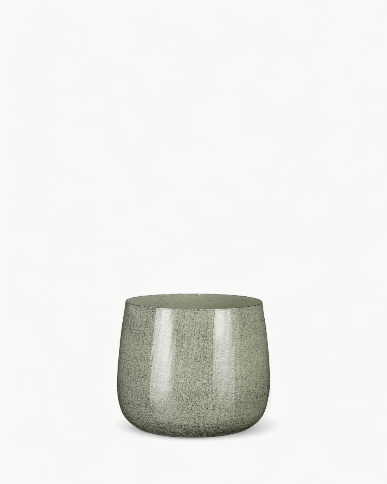 Mica Decorations – Benson Planter – Light Grey Metal – Ø24 cm H22 cm