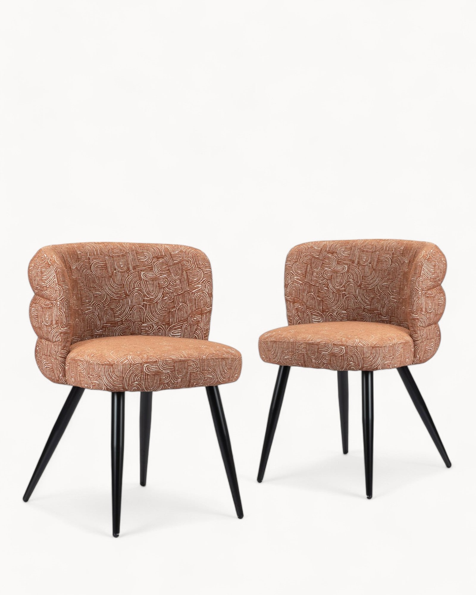 Cloud Chair Safiya Terracotta - Set of 2 - Soft Upholstery - Modern Design