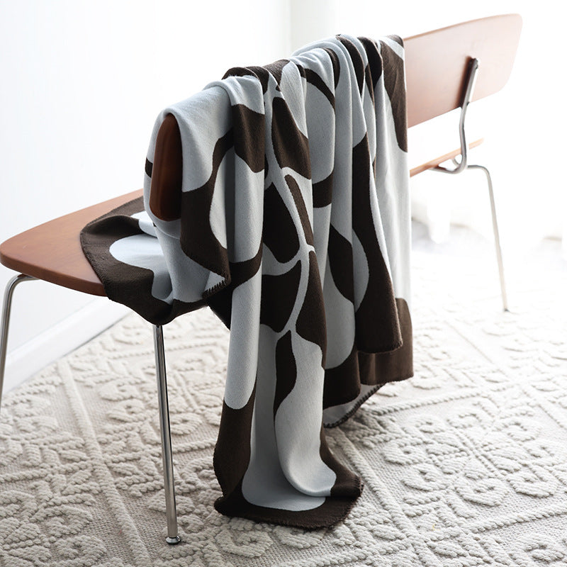 Jacquard Throw Blanket in Cashmere Look – Soft Knit Blanket in Nordic Style