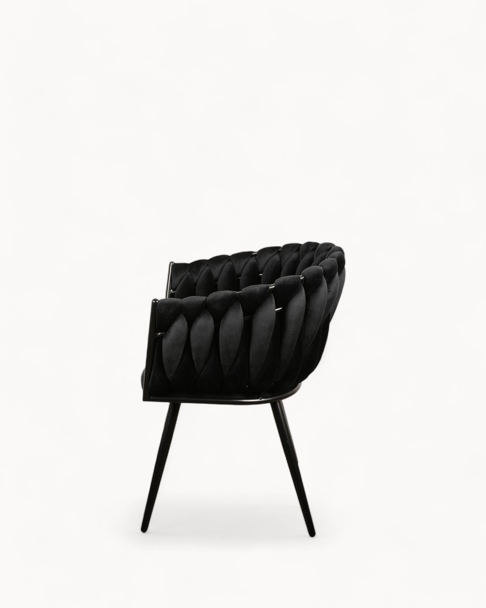 Wave Chair - Modern Dining Chair - Black - Set of 2