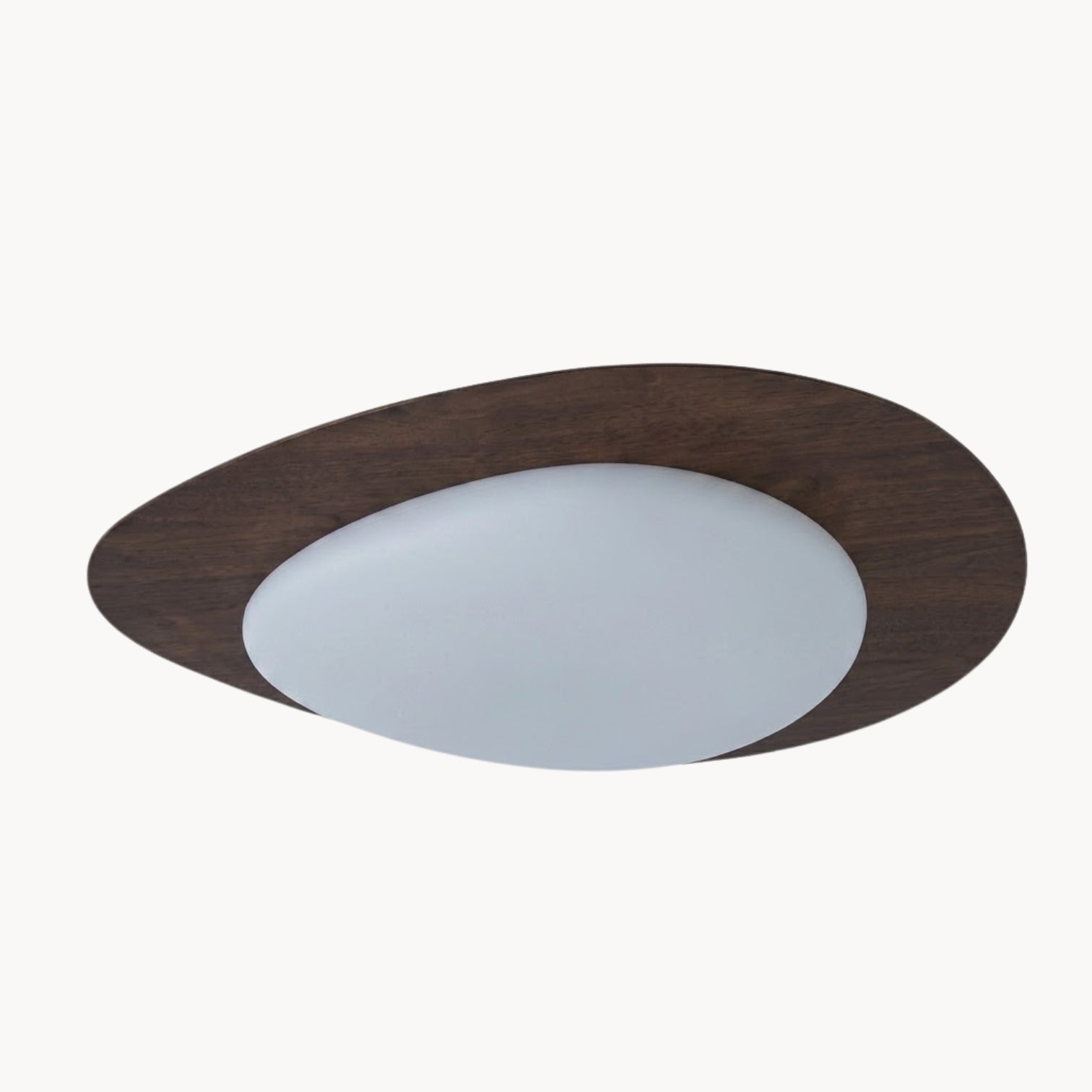 Minimalist LED Ceiling Light in Wood Look