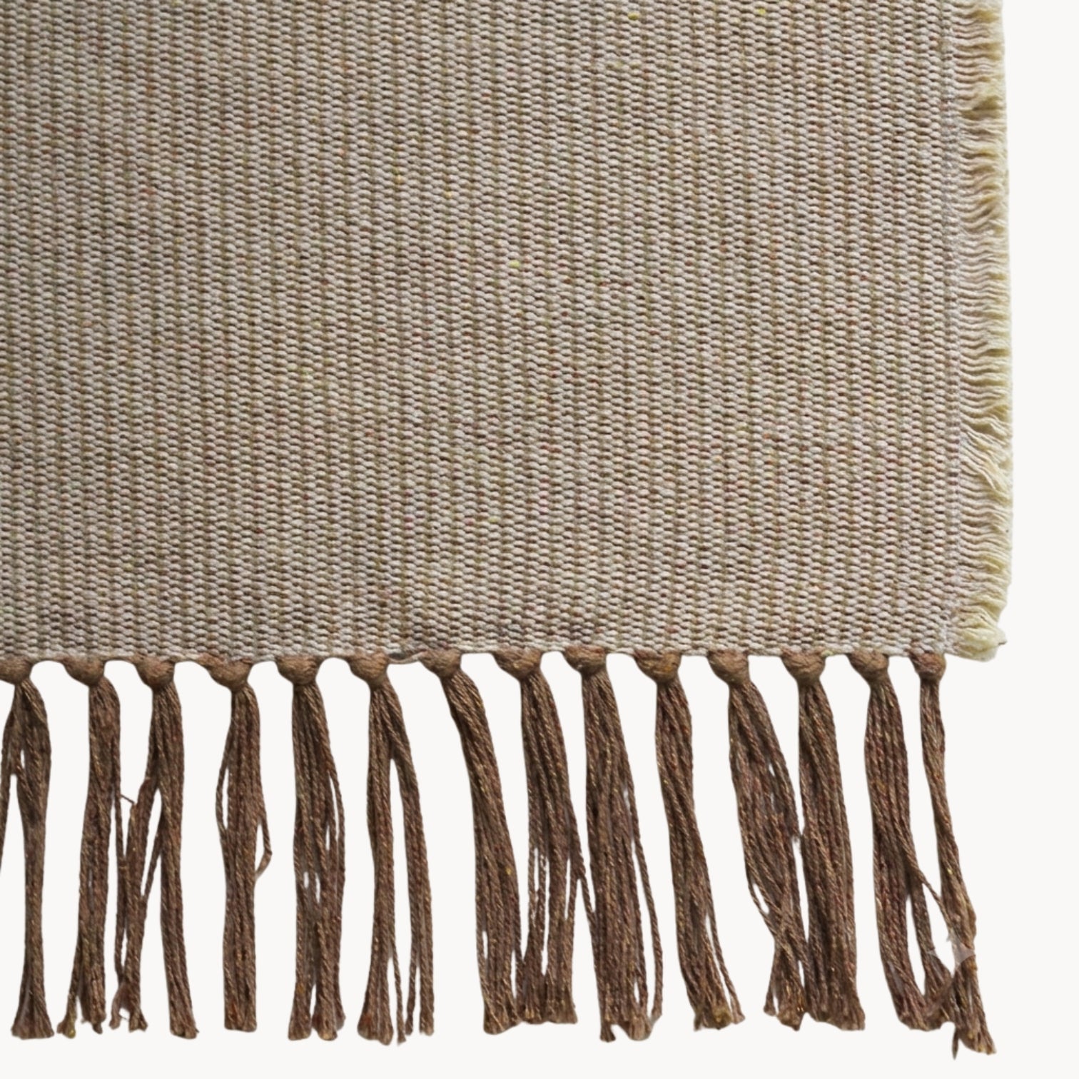 Minimalist Linen-Cotton Mix Table Runner with Fringe