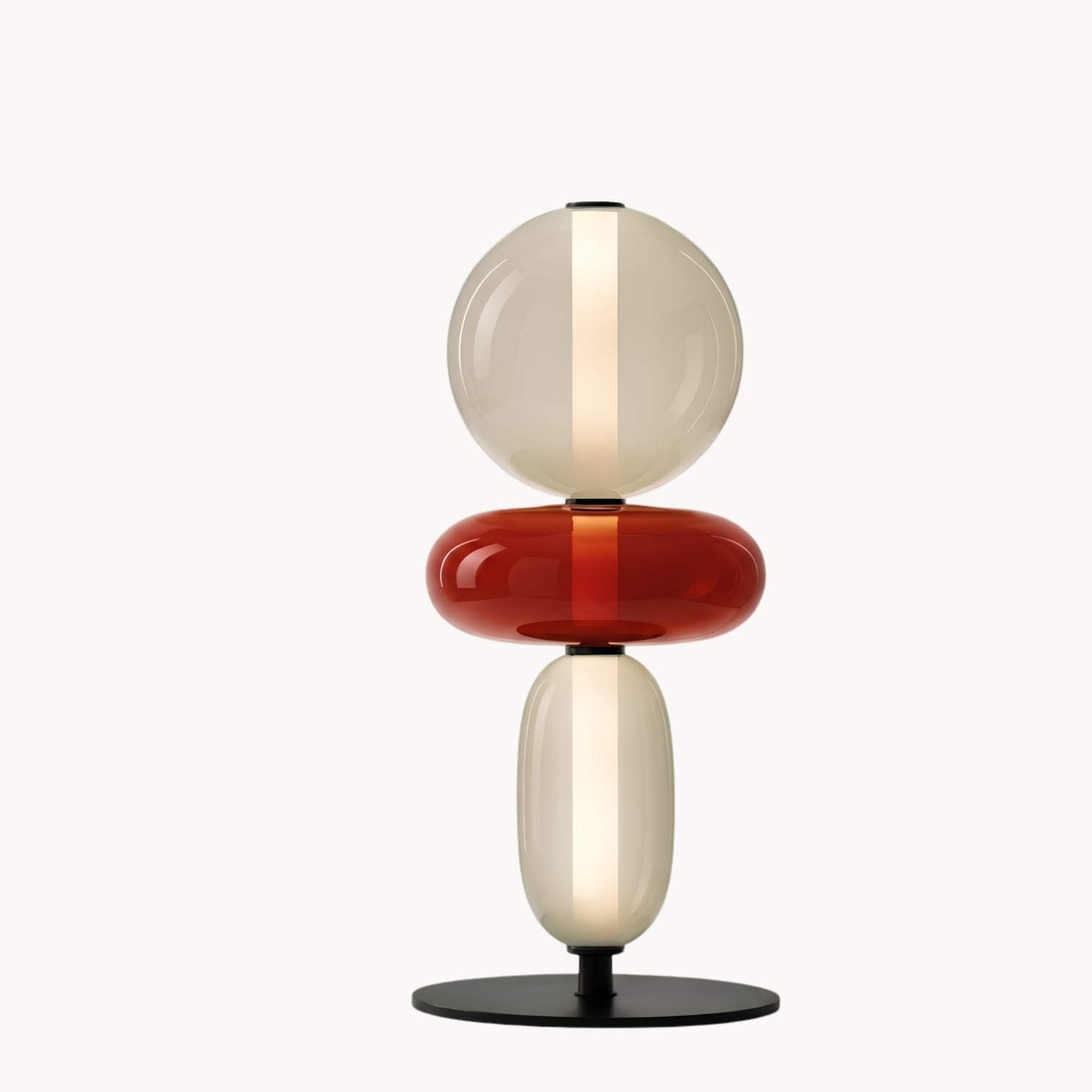 Designer Tafellamp in Bomma Stijl – Moderne Glazen Lamp met Sculpturaal Design