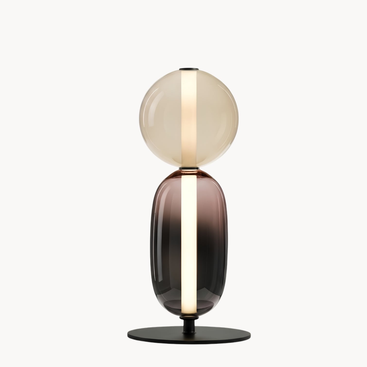 Designer Tafellamp in Bomma Stijl – Moderne Glazen Lamp met Sculpturaal Design