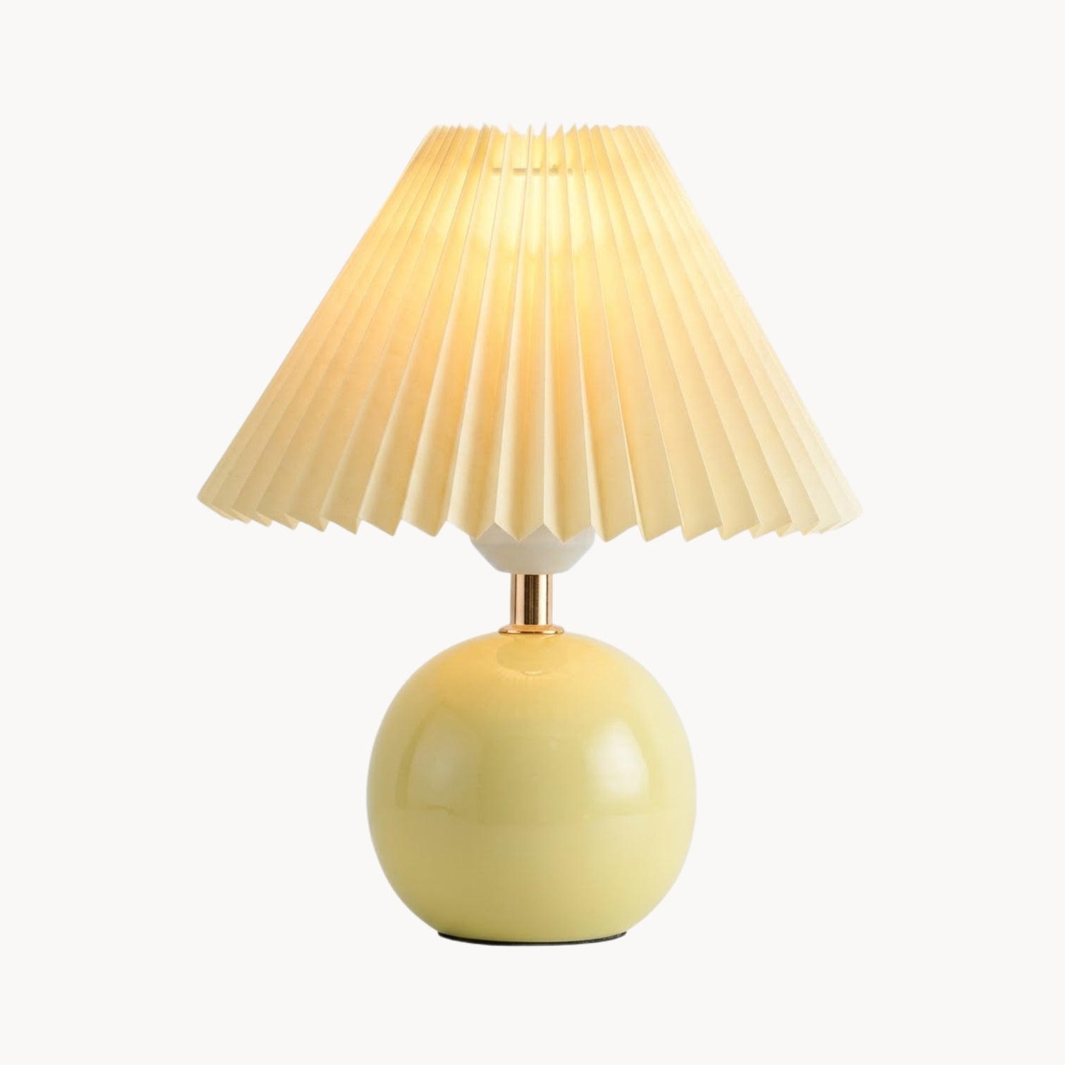 Decorative Pleated Ceramic Bedside Table Lamp