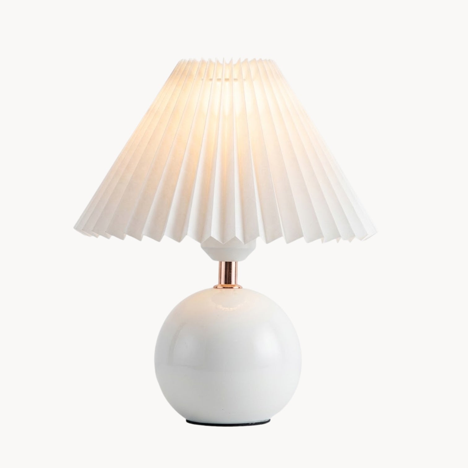 Decoratieve geplooide keramische bedlamp