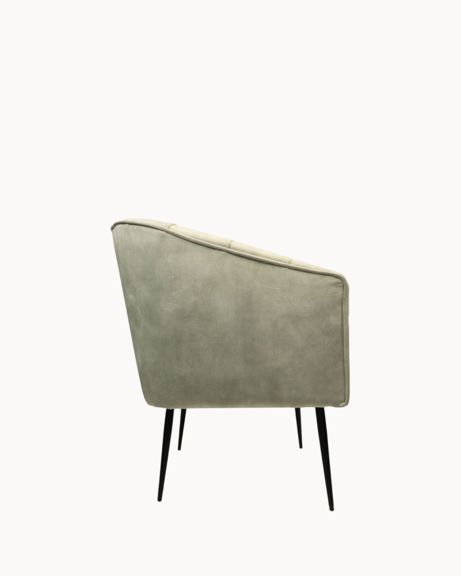 Dining Chair - HSM Collection Chester - White/Black - Fabric/Metal