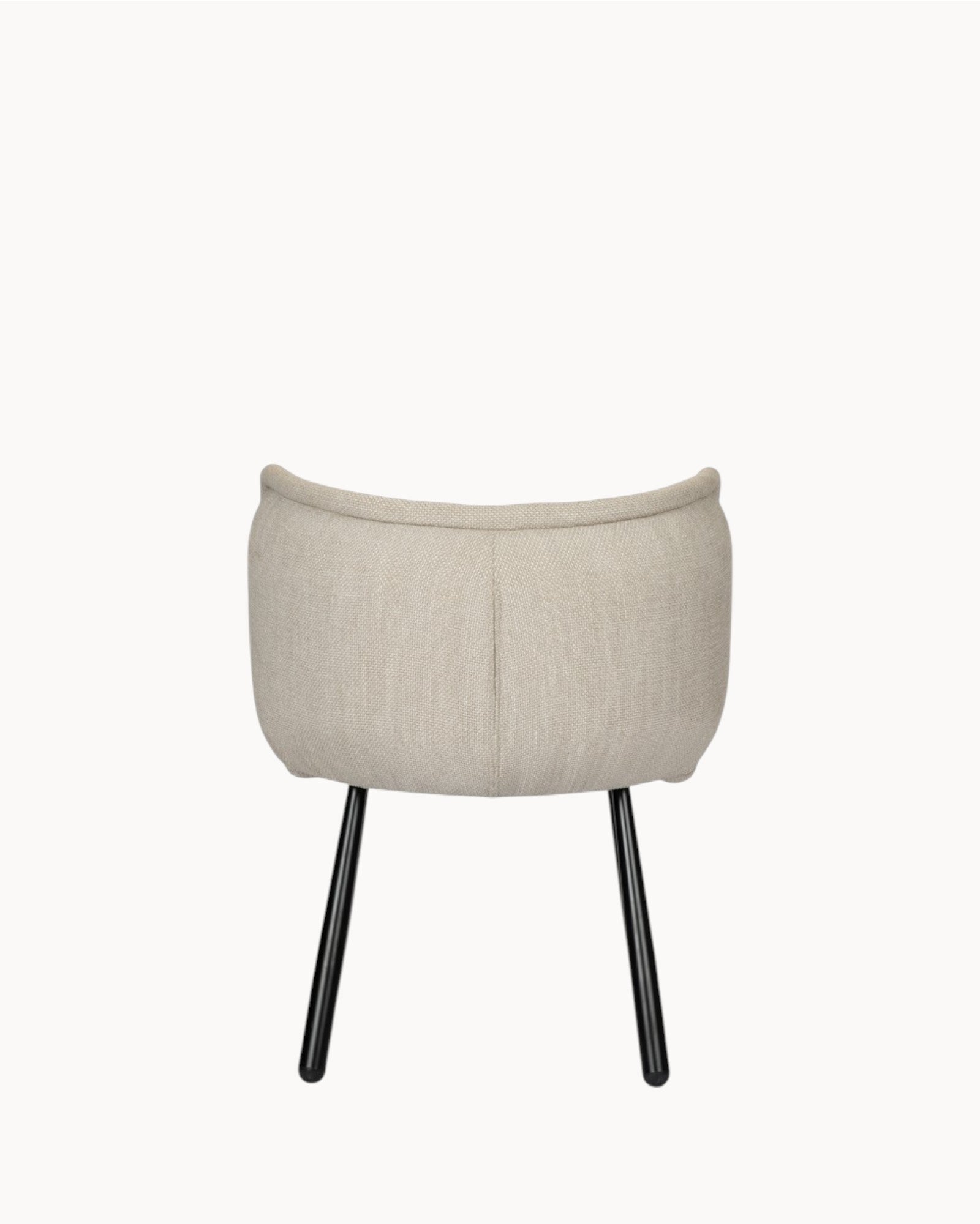 Pole To Pole – Panda Beige – Upholstered Chair with Steel Legs