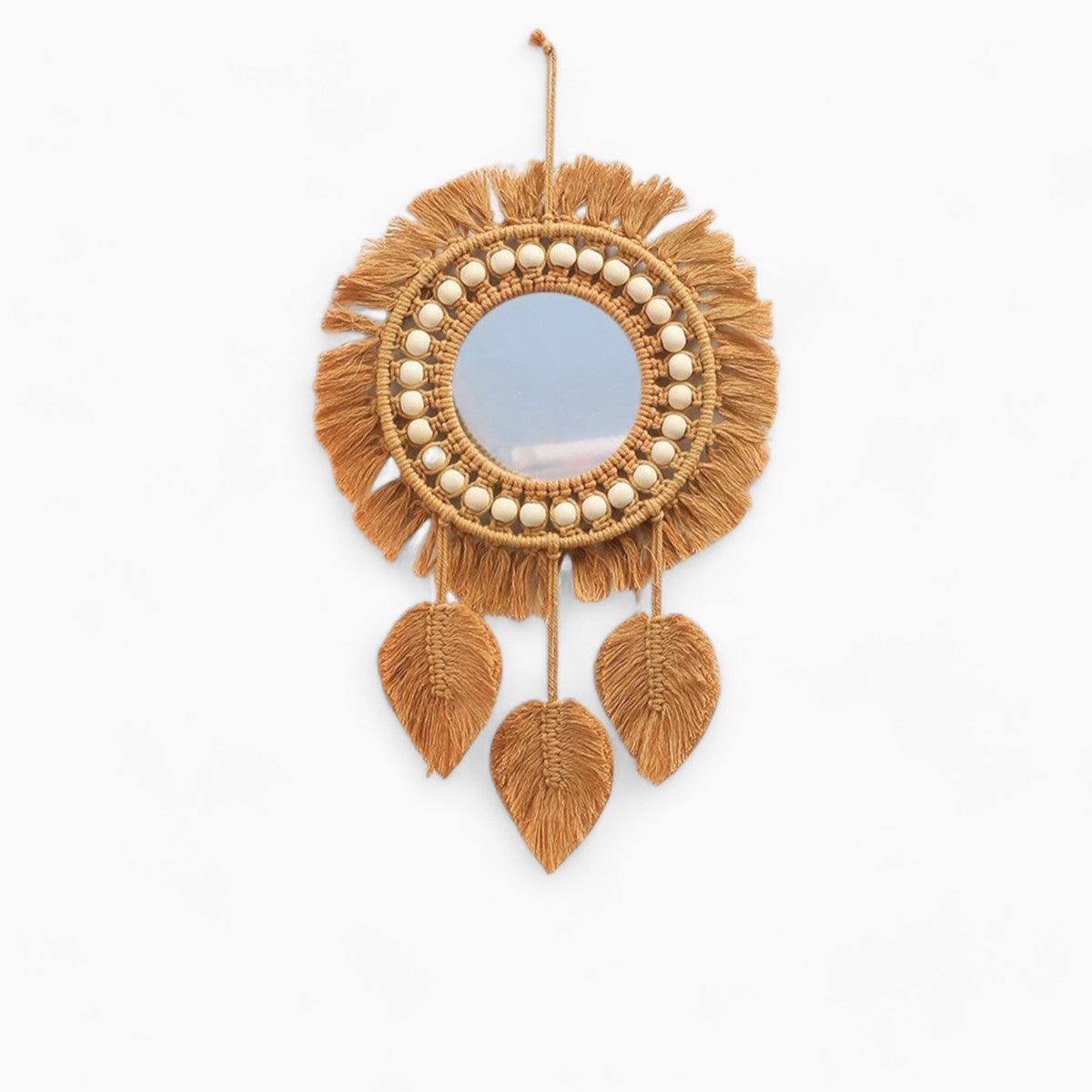 Beaded Macrame Mirror