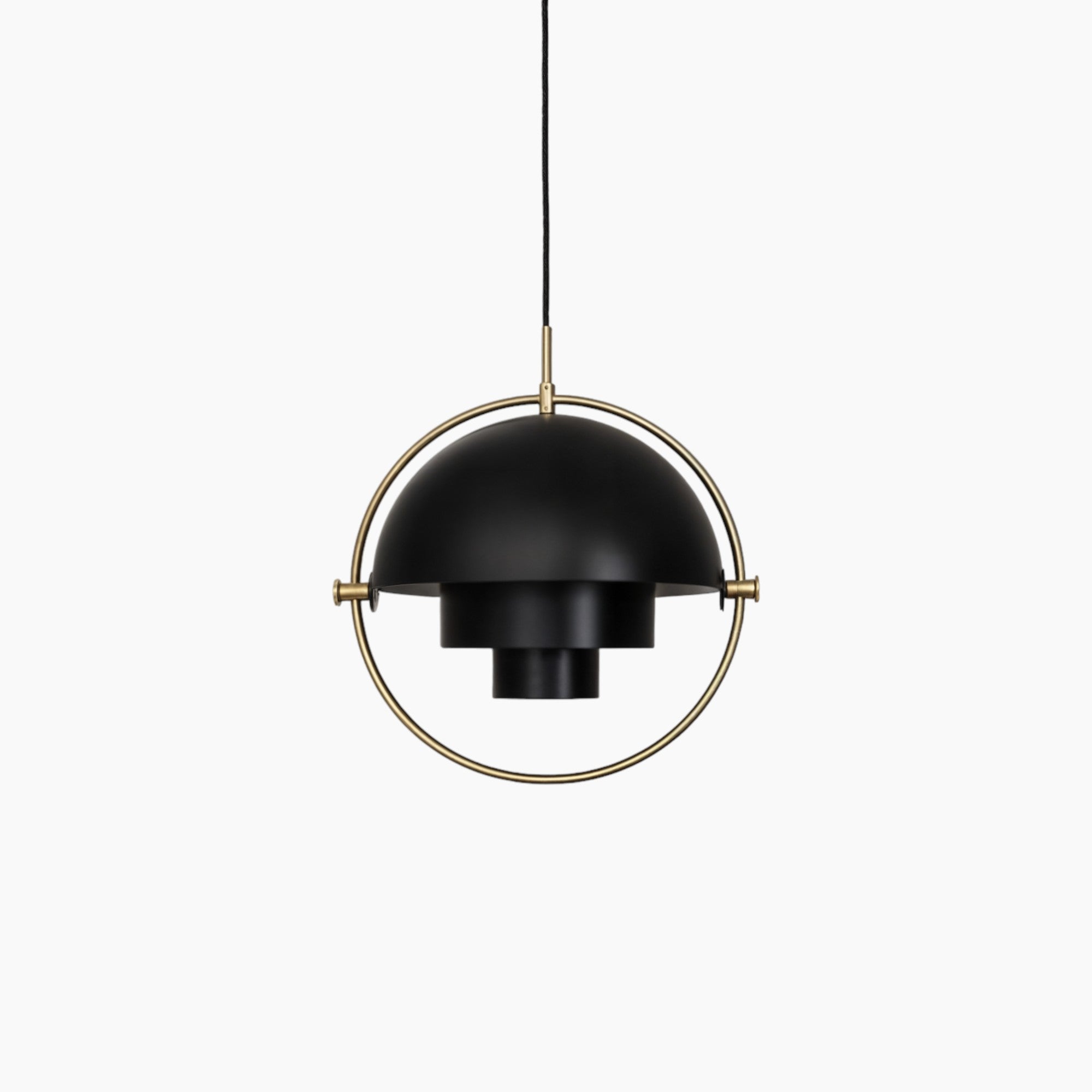 Modern Iron Glass Pendant Light | E27 Bulb | Chrome Finish | Black Silver Gold