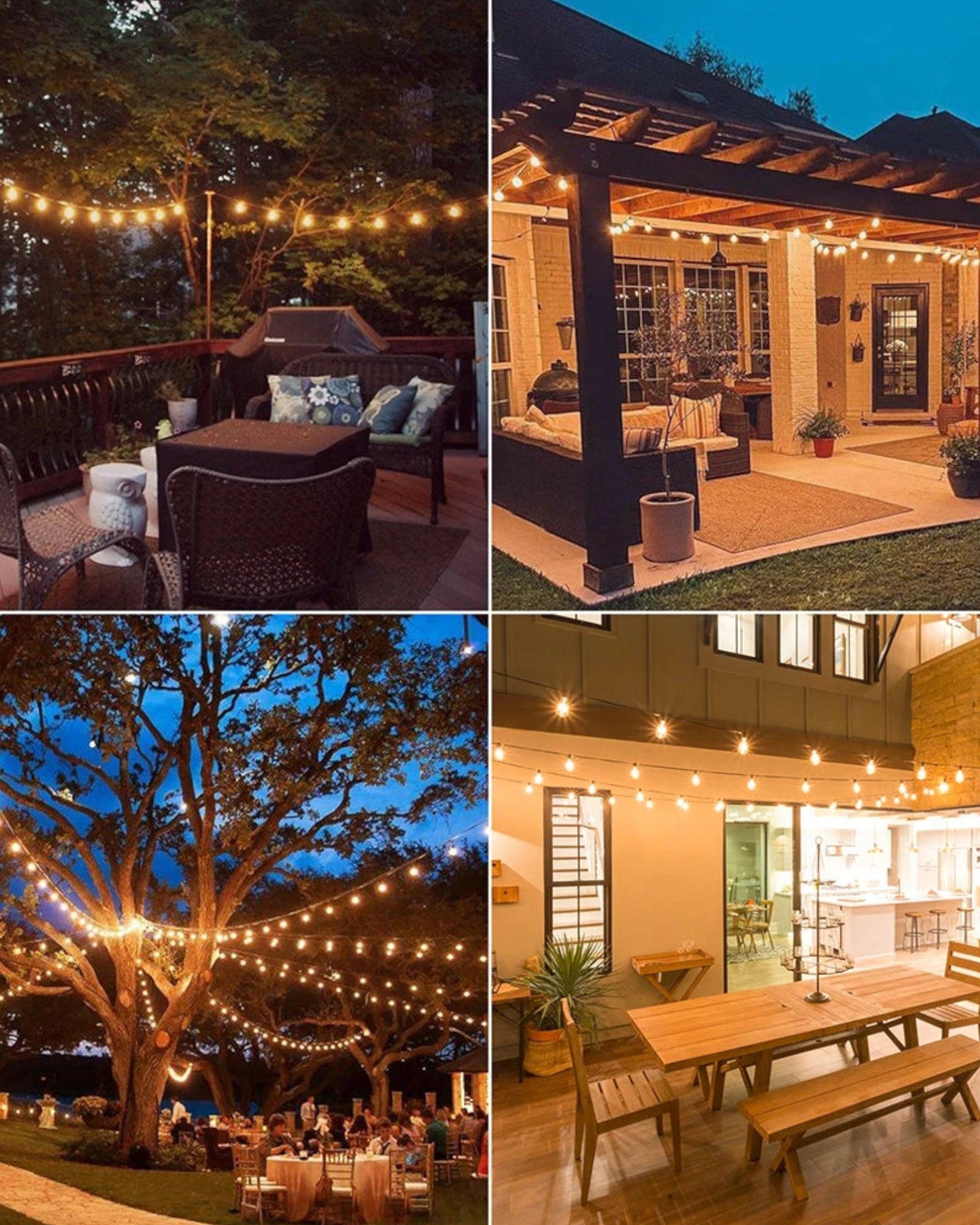Waterproof LED String Lights for Garden & Patio – Warm White, Dimmable, 150m