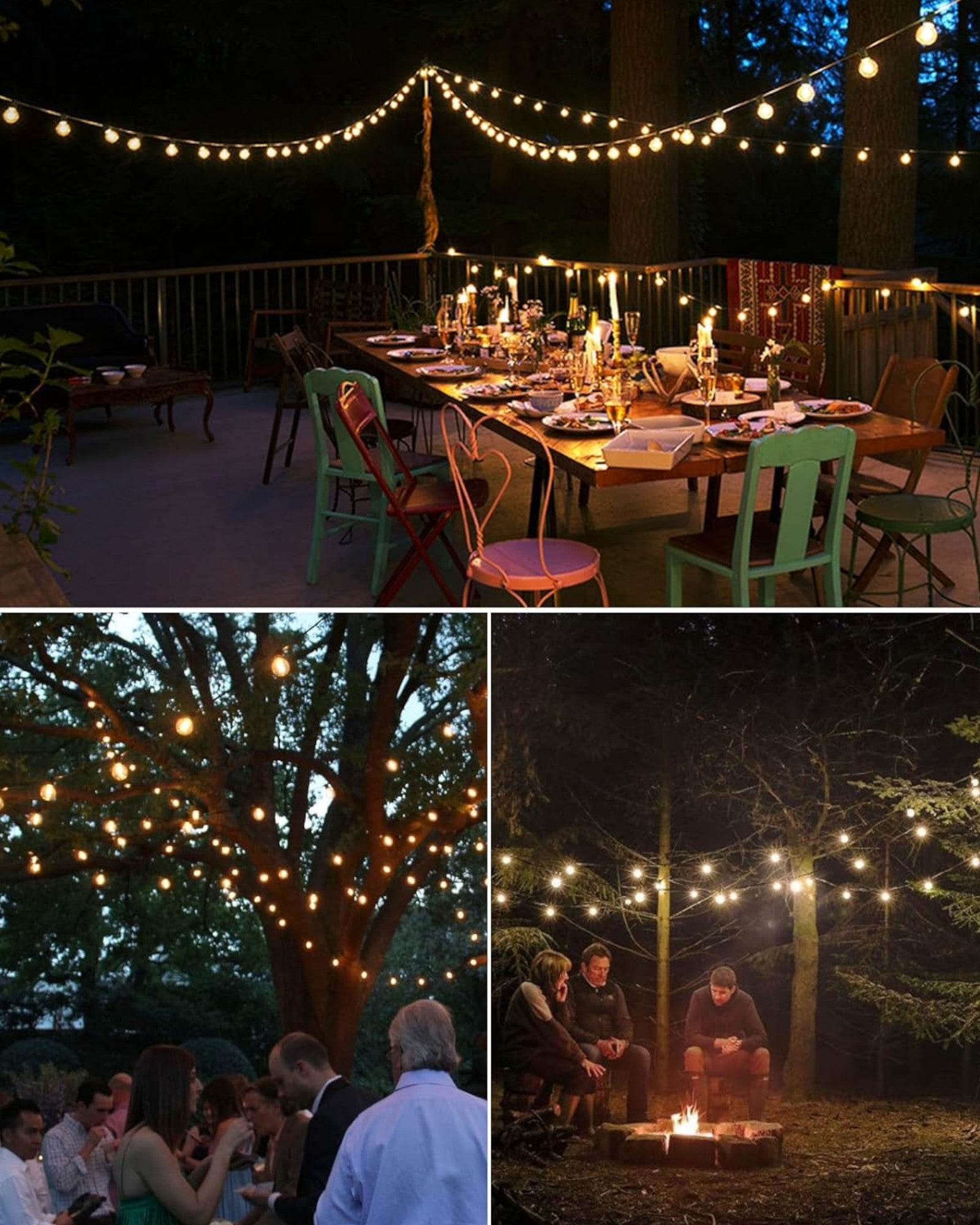 Waterproof LED String Lights for Garden & Patio – Warm White, Dimmable, 150m