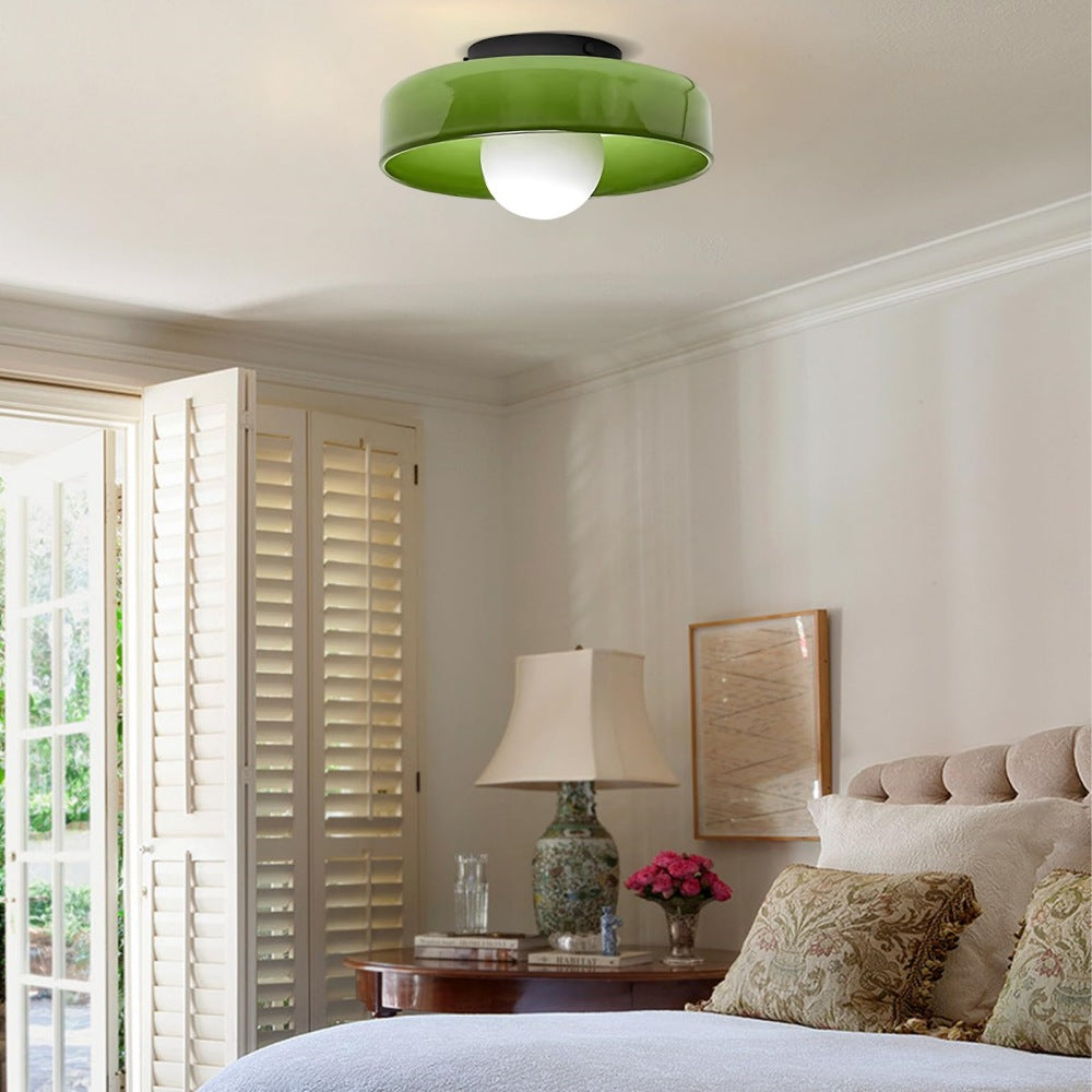 Modern Ceiling Light, Amber Glass, G9 LED, 25/35 cm, 220–240V