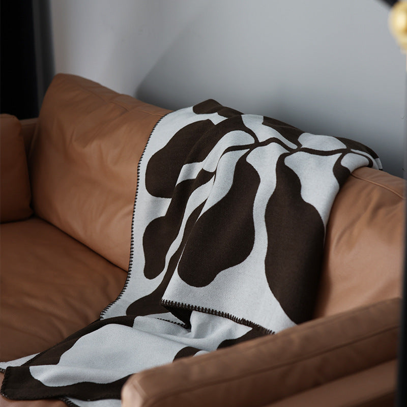 Jacquard Throw Blanket in Cashmere Look – Soft Knit Blanket in Nordic Style