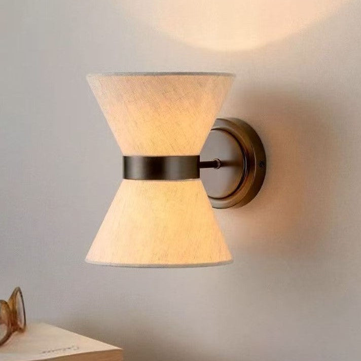 Minimalistische Wabi-Sabi Stoffen Wandlamp