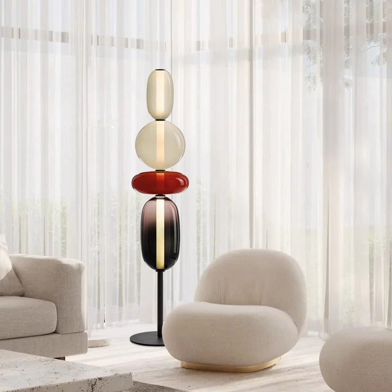 Decoratieve Staande Lamp met Glazen Bol Design in Moderne Stijl