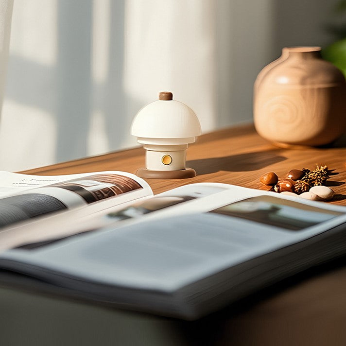 Cream Geometric Atmosphere Bedside Table Lamp