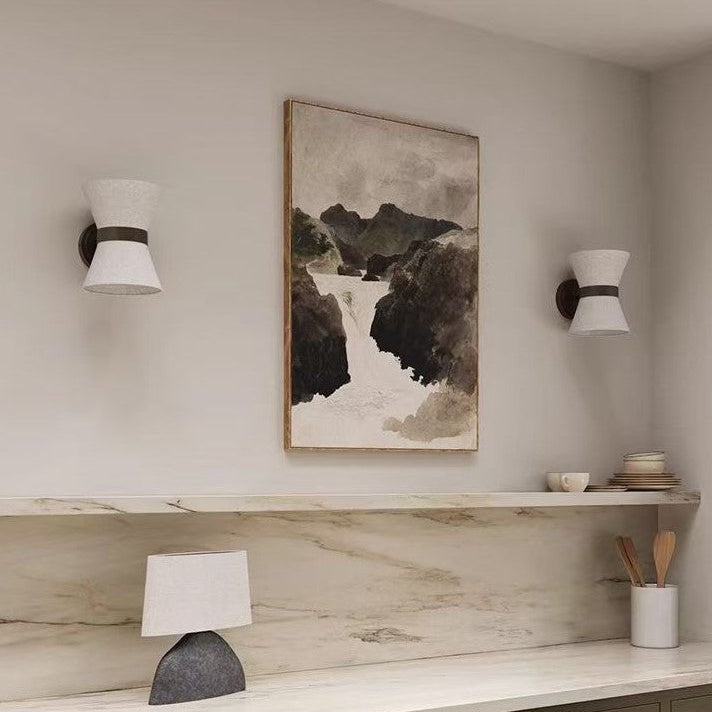 Minimalist Wabi-Sabi Fabric Wall Light