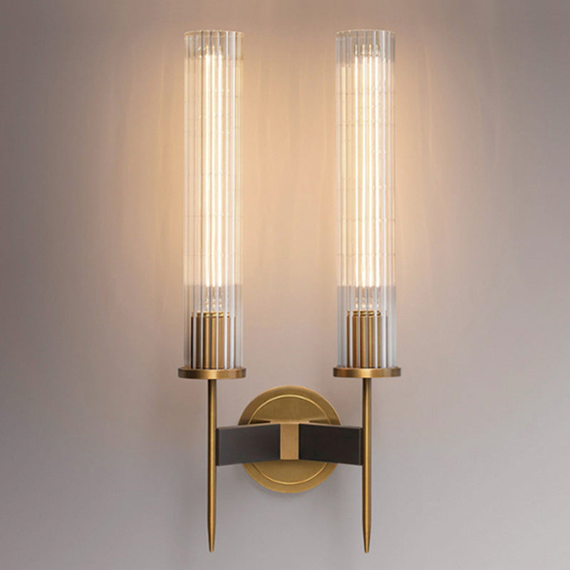 Elegante minimalistische koperen wandlamp