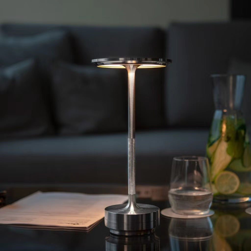Portable Aluminium Ambient Lamp in Industrial Touch Design