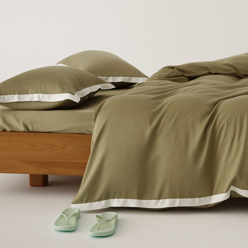 Premium Tencel Bedding Set with Elegant Patchwork Look