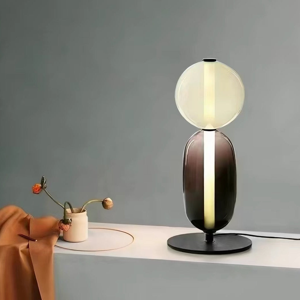 Designer Tafellamp in Bomma Stijl – Moderne Glazen Lamp met Sculpturaal Design