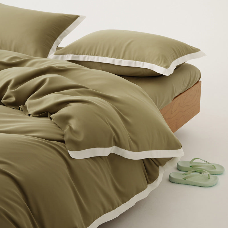 Premium Tencel Bedding Set with Elegant Patchwork Look