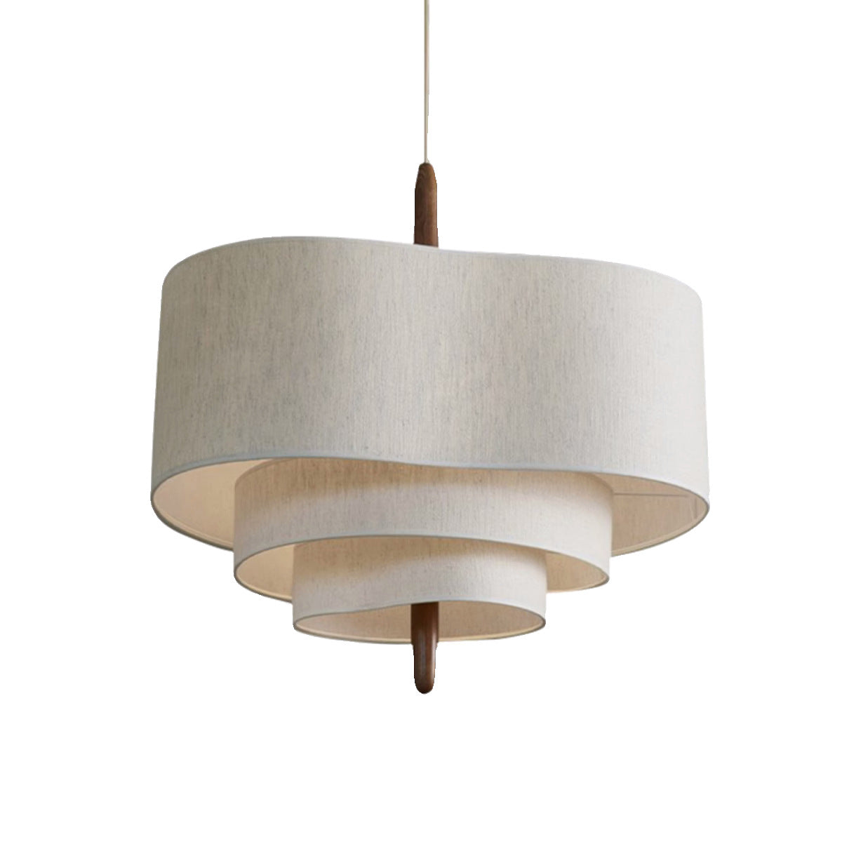 Wabi-Sabi stoffen hanglamp met gelaagd ontwerp