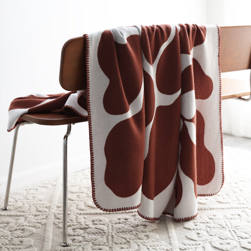 Jacquard Throw Blanket in Cashmere Look – Soft Knit Blanket in Nordic Style