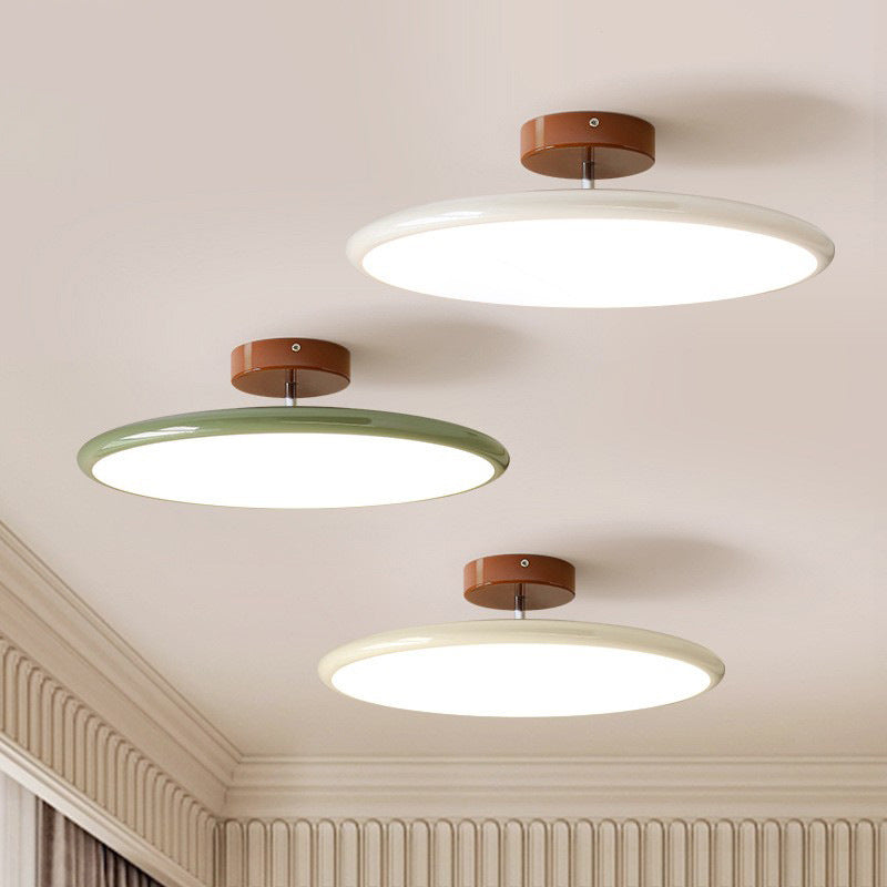 Minimalistische Frans Crèmewit Oogbeschermende Plafondlamp