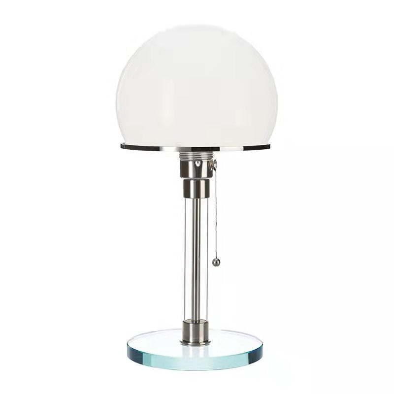 Bauhaus Tafellamp met Trekschakelaar – Glazen Lamp in Modern Design