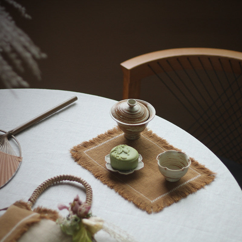 Large Embroidered Heat-Resistant Coaster and Placemat