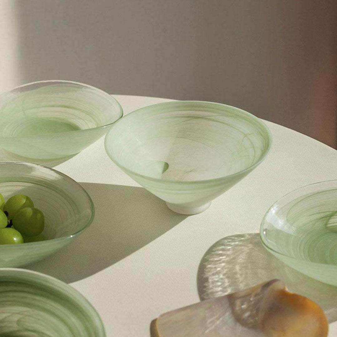 Frosted Cloud Glass Dessert and Salad Bowl