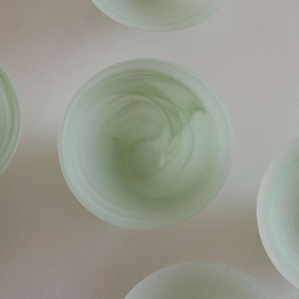 Frosted Cloud Glass Dessert and Salad Bowl