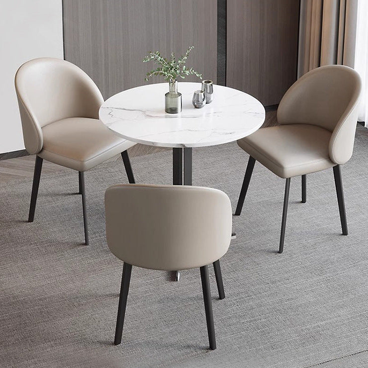 Minimalistischer Esszimmerstuhl im italienischen Cream-Stil