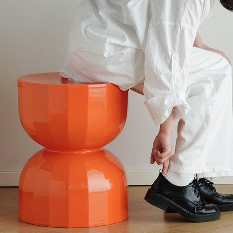 Multifunctional Hourglass Stool and Side Table