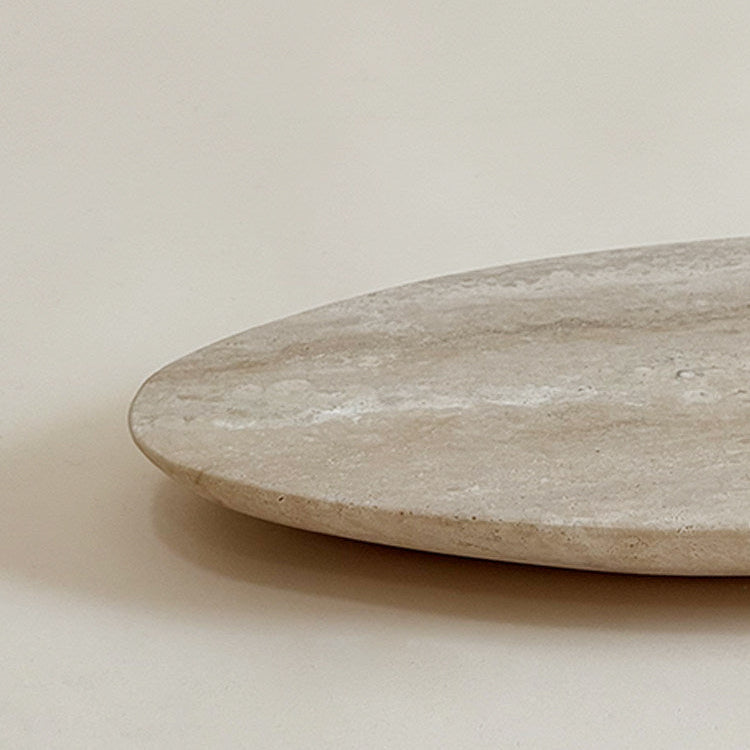 Decorative Travertine Tray – Organic Form