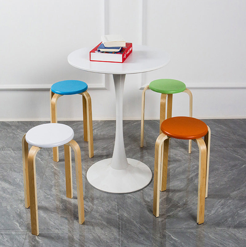 Modern Round Bentwood Dining Stool