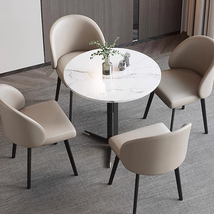 Minimalistischer Esszimmerstuhl im italienischen Cream-Stil
