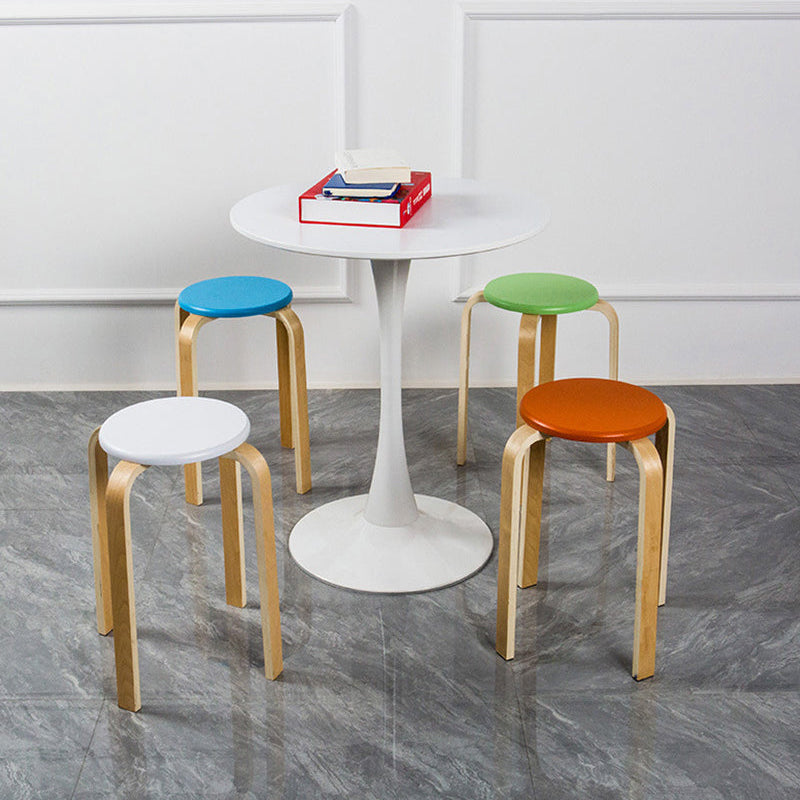 Modern Round Bentwood Dining Stool