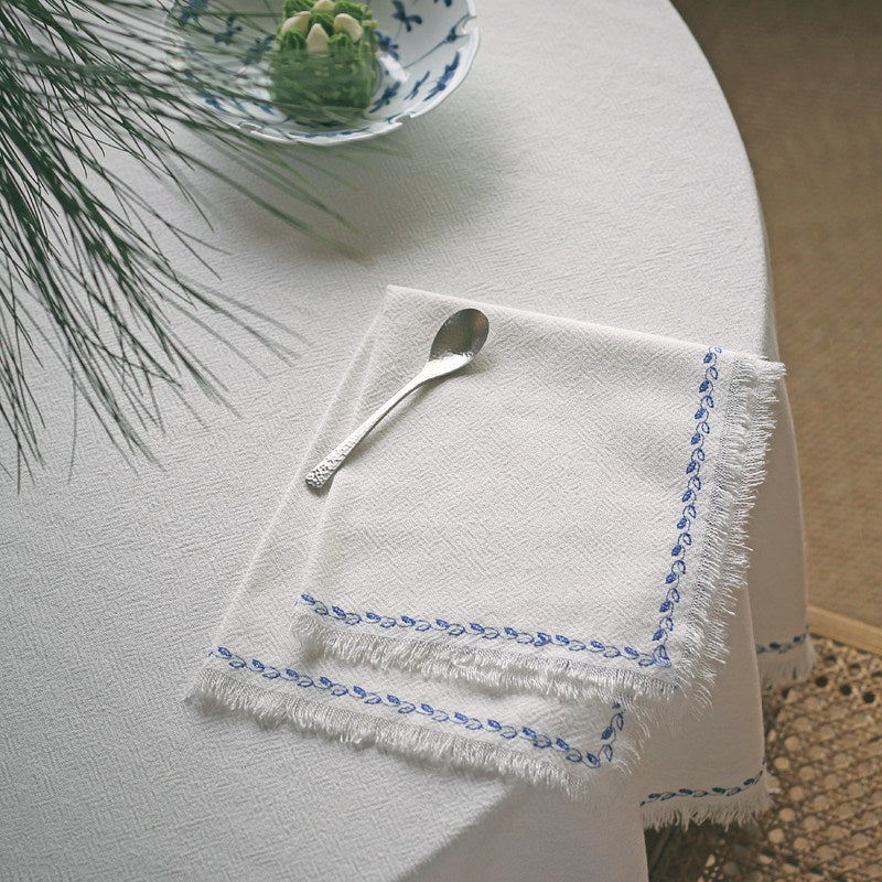 Textured Thick Ramie-Cotton Napkin in Solid Color