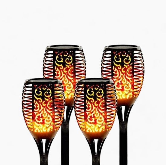 LED Solar Garden Torches – IP65 Waterproof, Automatic On/Off, 10 Hours Runtime – Eco-Friendly Solar Garden Lighting