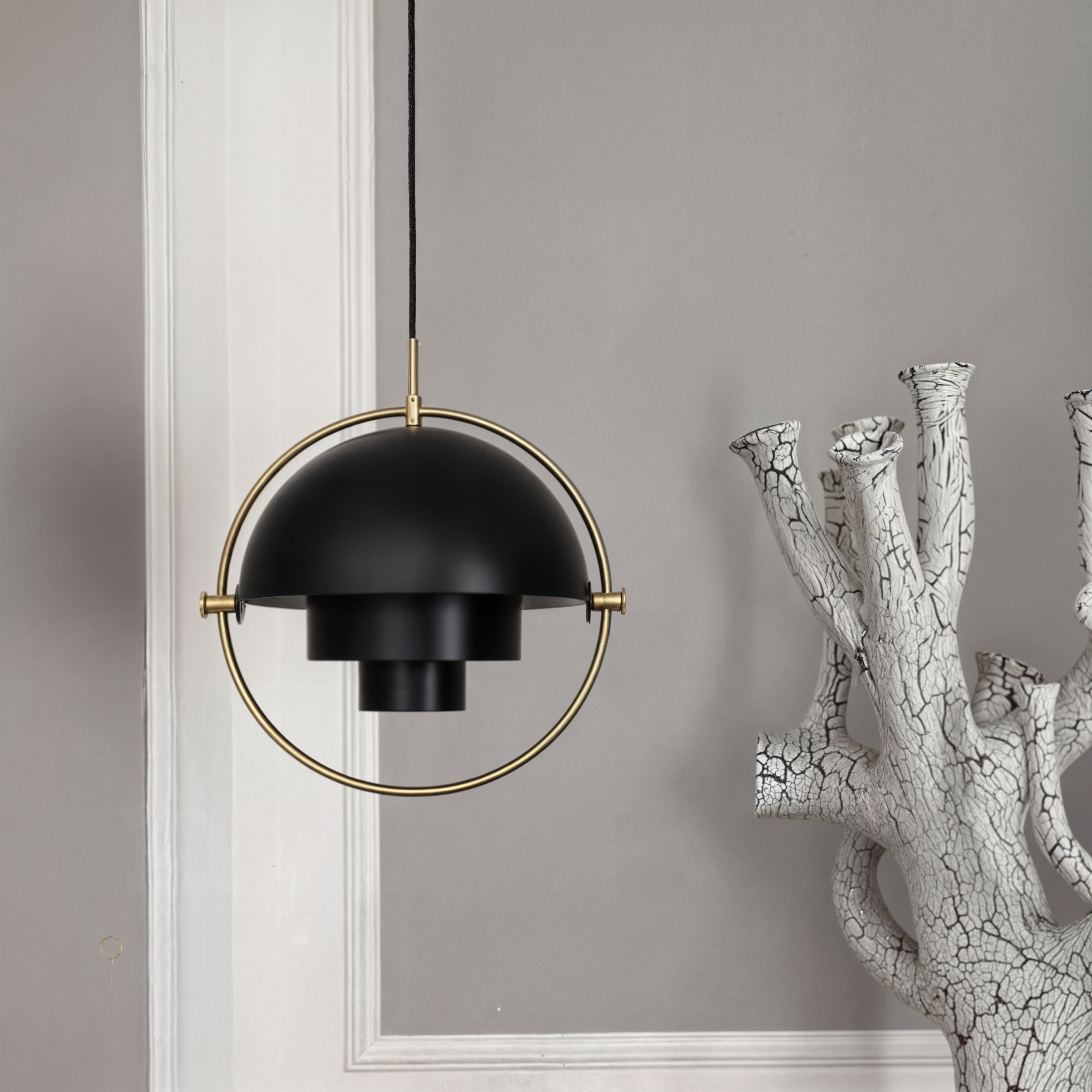 Moderne Eisen Glas Pendelleuchte | E27 Fassung | Chromoberfläche | Schwarz Silber Gold