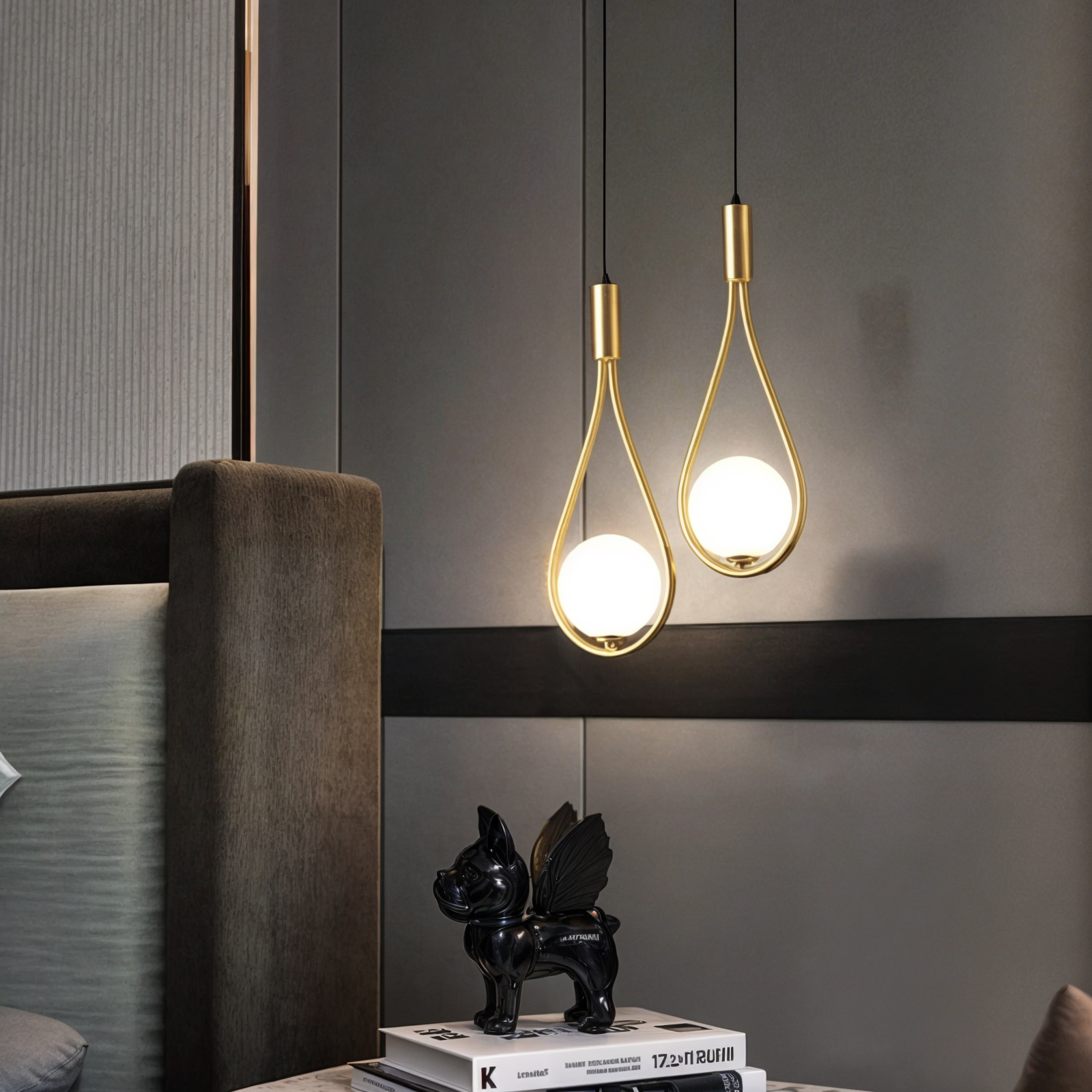 Modern Nordic Pendant Light, Iron & Glass, E27/E14/G9, Height Adjustable