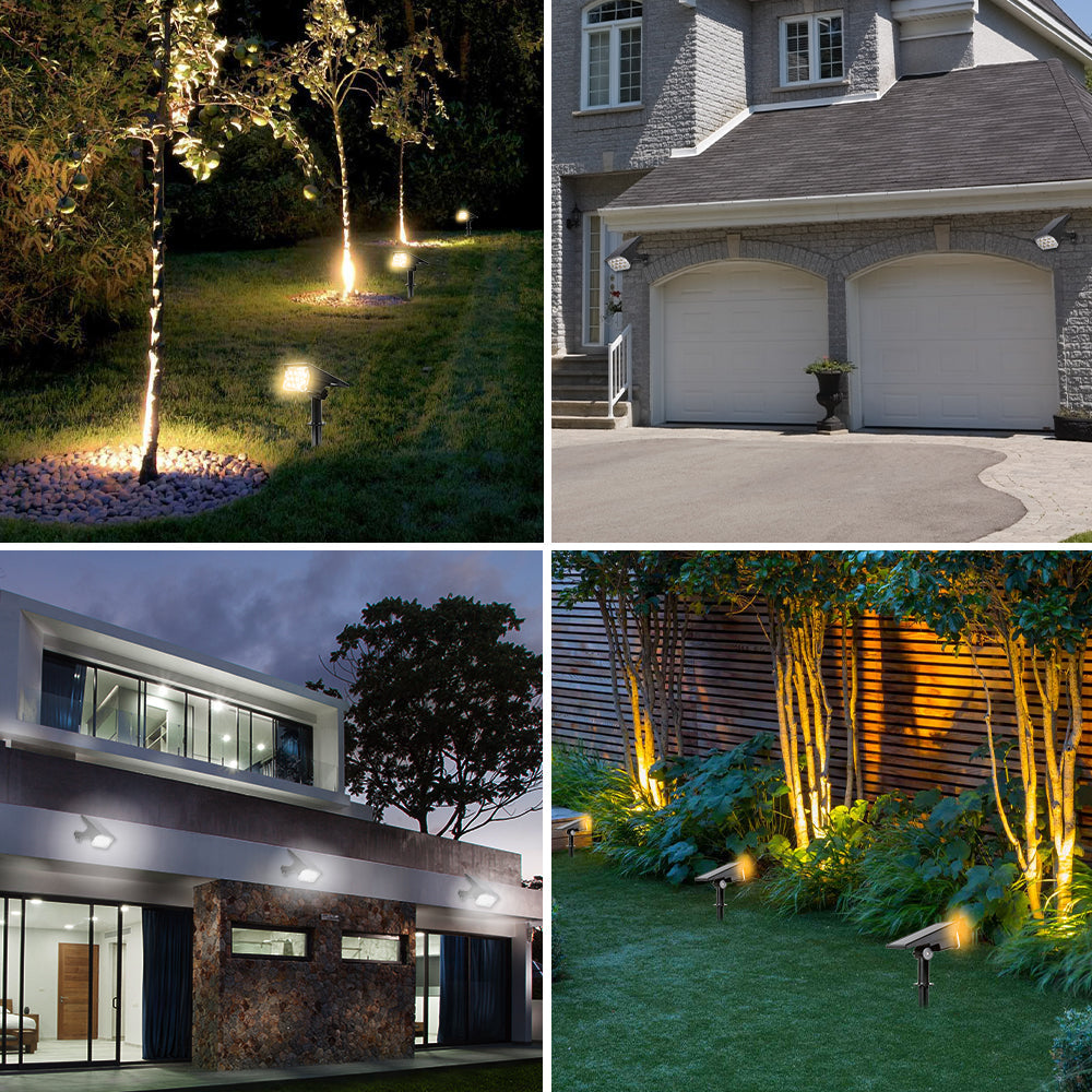 Wireless LED Solar Garden Spotlights Deluxe